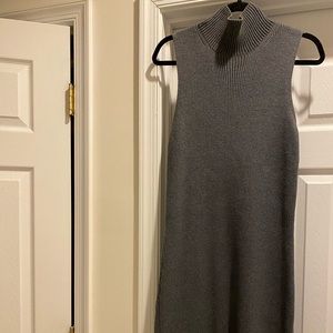 Grey Sleeveless Sweaterdress